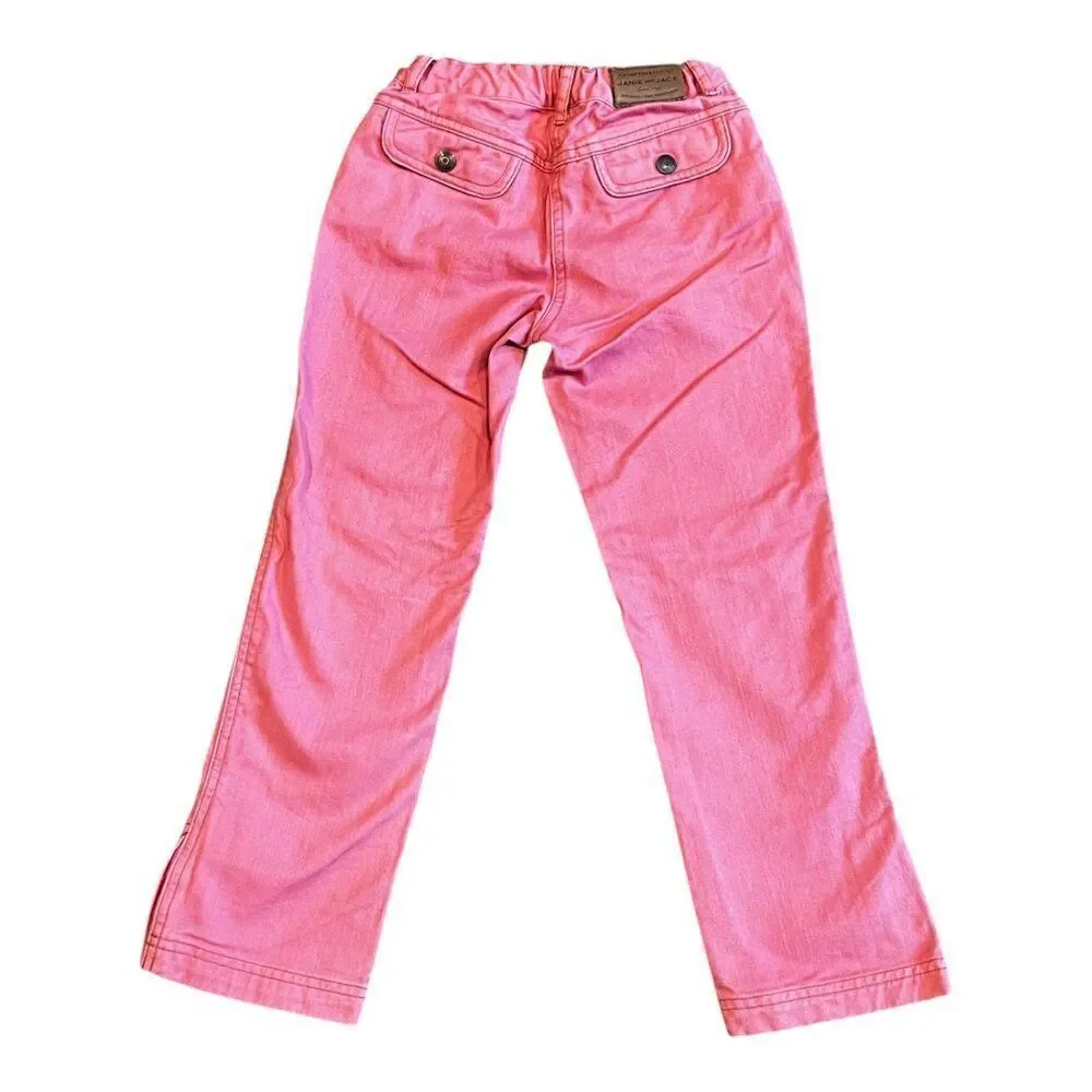 Janie & Jack Vintage Y2K Bubble Gum Pink Classic Style Denim Jeans Size 6